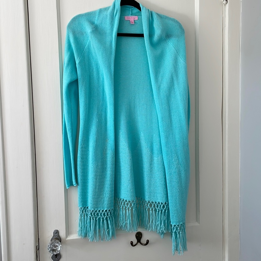 Illy Pulitzer Tatum fringe cardigan